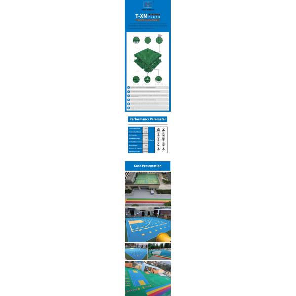PP Interlocking Sports Floor Tiles for Basketball Court