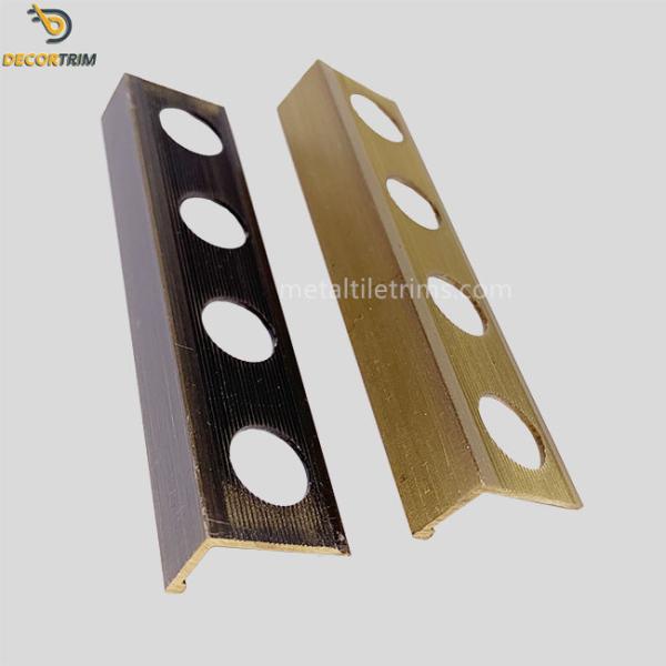 10mm 12mm Brass Tile Trim Straight Edge For Flooring Transtion
