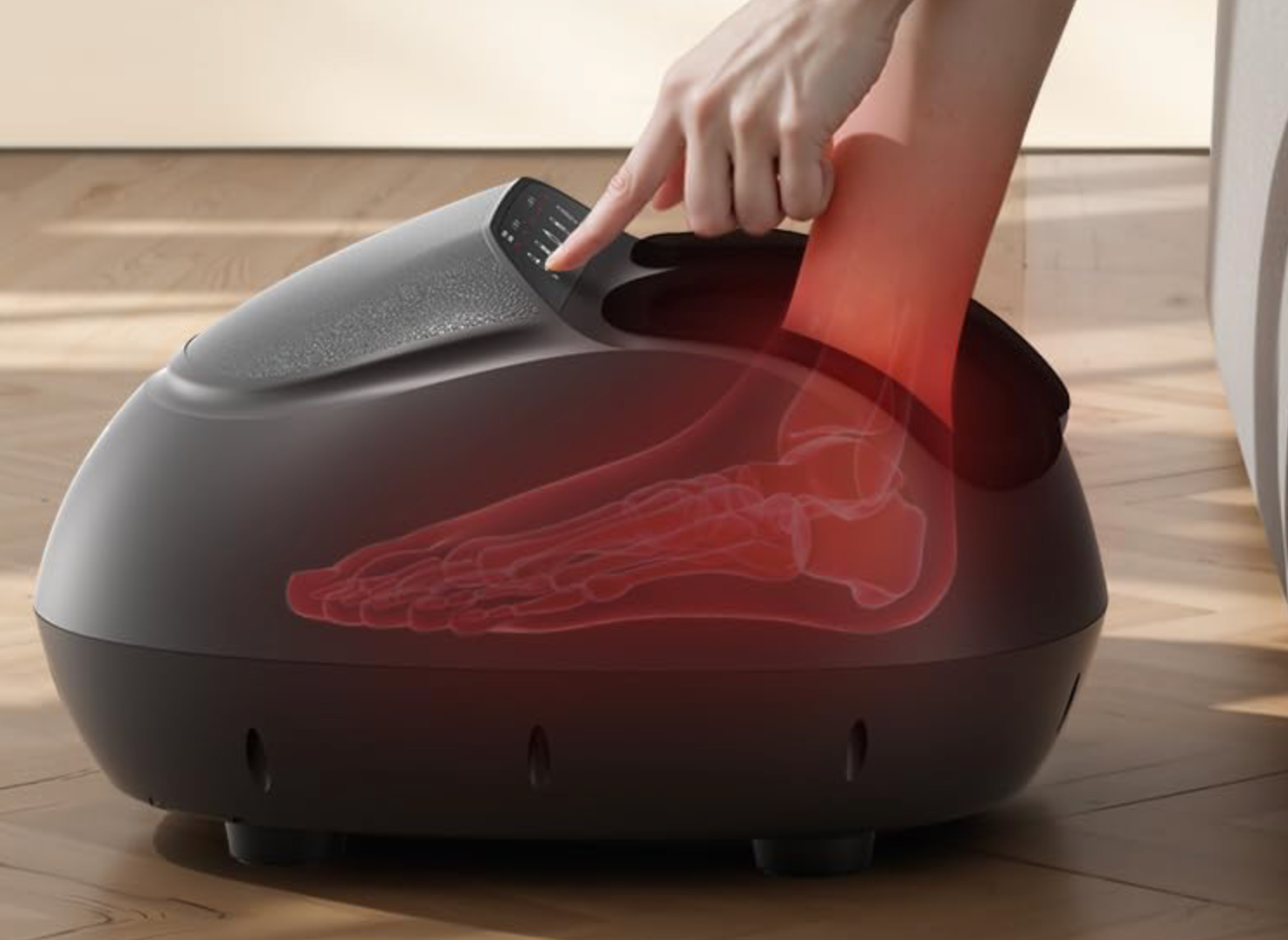 Shiatsu Foot Massager Machine with Heat & 5 Adjustable Intensity Levels