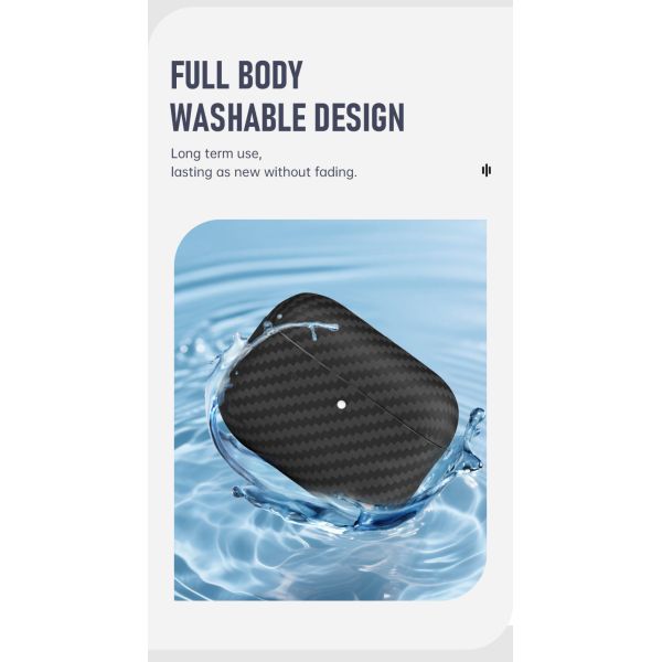 Black Color Carbon Aramid Fiber Earphone Case for AirPods Pro 3