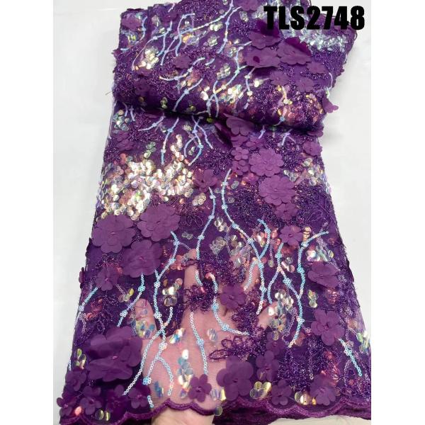 2023 Supoo Finest Quality  3d Floral French Lace Fabric Net Fabric for Women Bridal Lace Fabric and Wedding Material