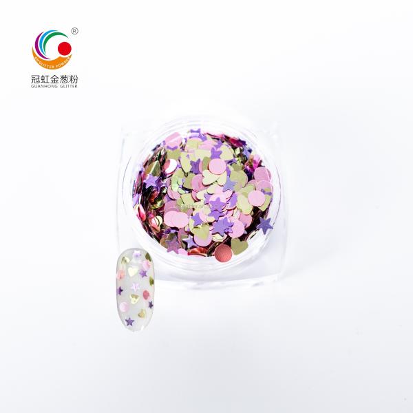 Bulk Cosmetic PET Glitter Powder Mixed Nail Sparkle Sequins 1KG