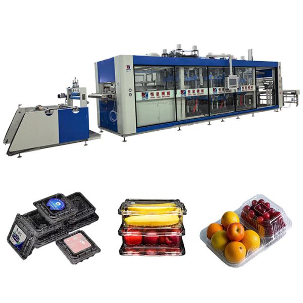 4 Station Pressure Thermoforming Machine with 650×750mm Forming Area and 10-35 Mold/Min Production Efficiency