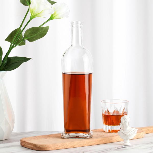 Bouteille en verre clair avec bouchon personnalisé pour autres boissons