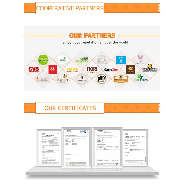 Sacs en plastique composite recouverts de fermeture à glissière