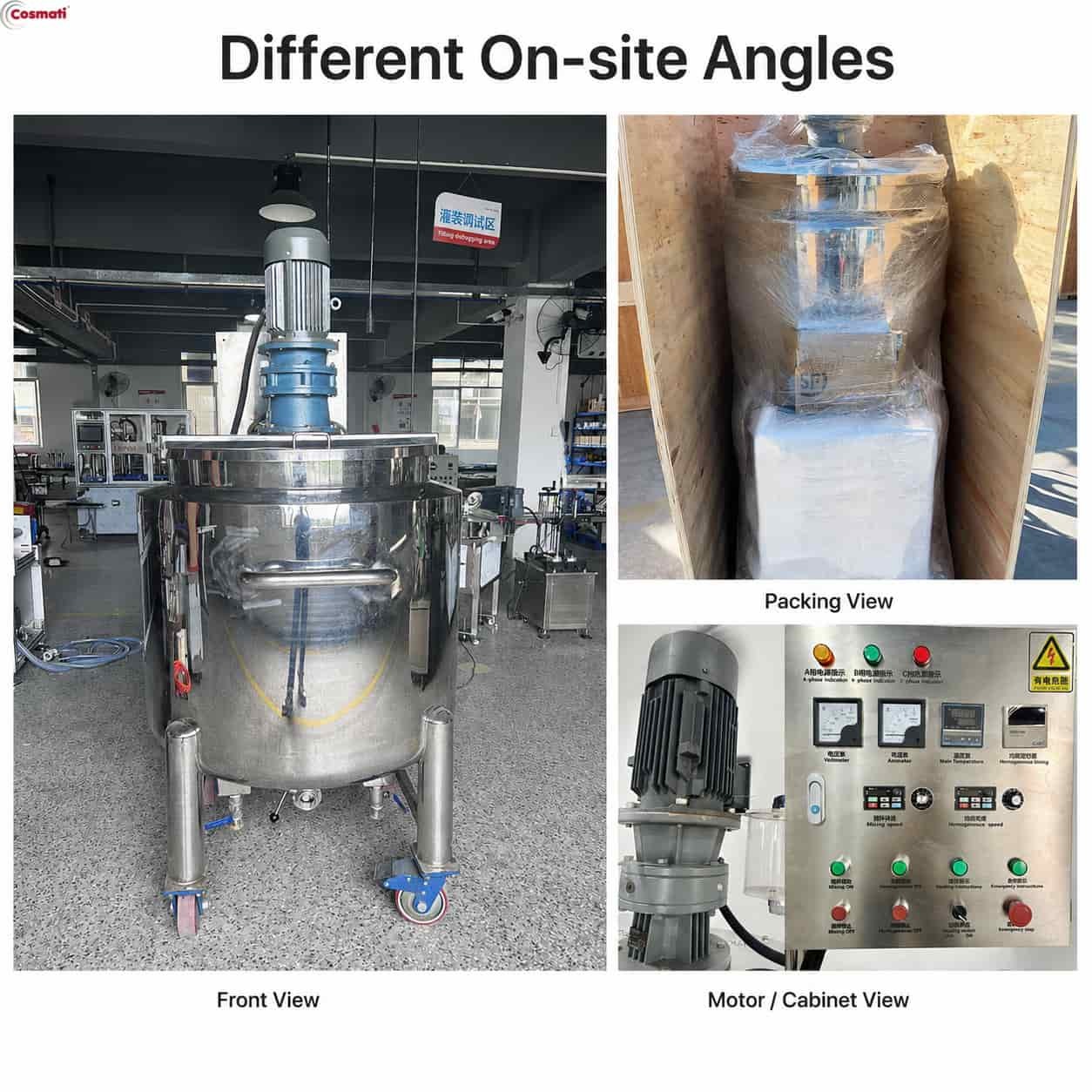 50L-500L Stainless Steel Mixing Homogenizing Tank Shampoo Liquid Soap Detergent Mixer