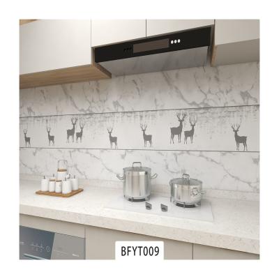 Modern Design Self-Adhesive Aluminum Foil Wallpaper for Kitchen Waterproof and Smoke Proof Wall Beautification