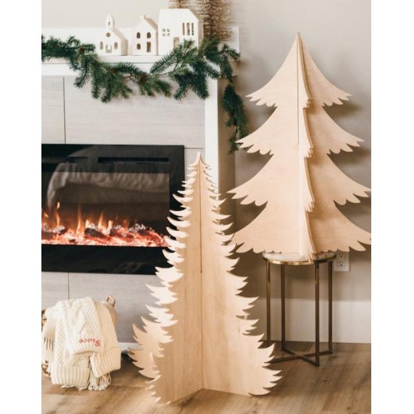 High Quantity Advantage 202407 Christmas Decor Wooden Trees Custom