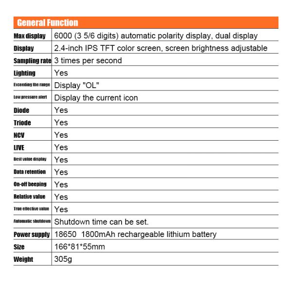 VICTOR 890D+ Digital Multimeter with TFT screen 6000 counts display