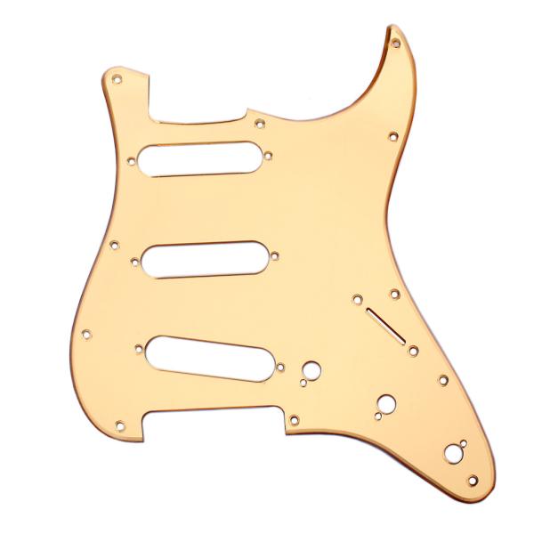 Зеркало Золотая гитара SSS Pickguard 11 отверстий Скретч Плей для США/Мекса STRATOCASTER Strat Электрические гитары