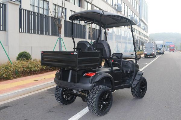 Off-Road Matte Black Electric Golf Dump Truck With High Horsepower To Pull Goods And Pets CE Certification