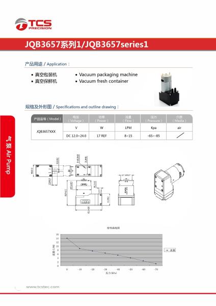 C.C. 12V 24V 17W 15LPM Mini Diaphragm Pumps da bomba de vácuo do ar micro
