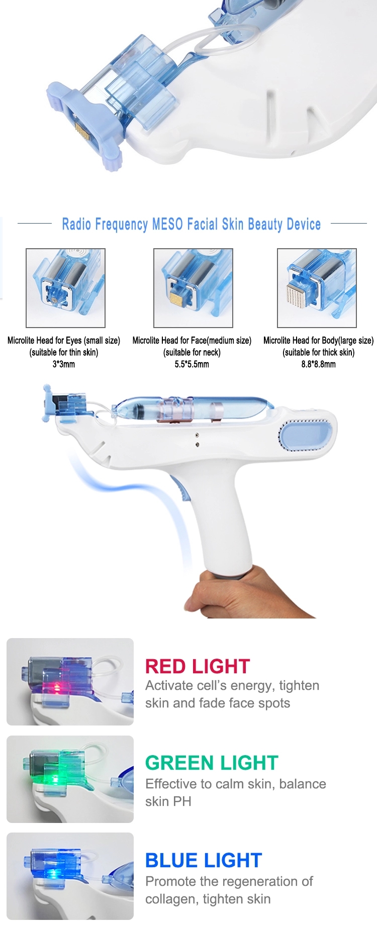 Машина RF Microneedle микрокристаллического оружия воды Meso частичная
