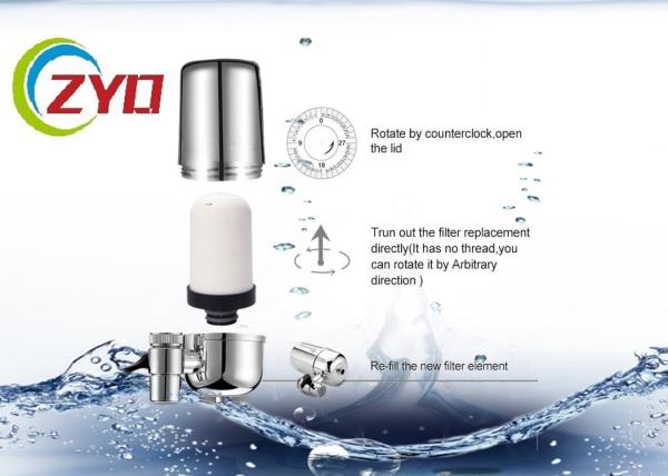 Reliable Faucet Water Purifier System Chrome Plated ABS Plastic Shell