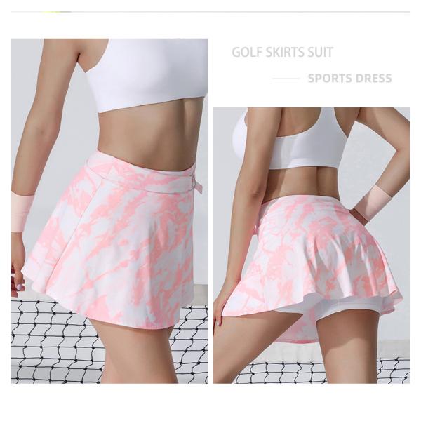 Женщин Skorts гольфа тенниса простирания STC юбки бадминтона активных напечатанные с карманом