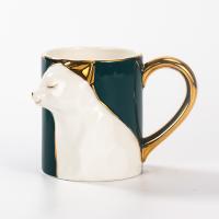 Copos de café cerâmicos feitos a mão com capacidade do teste padrão 400ml da cara do Fox