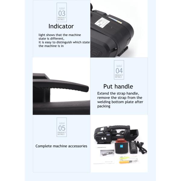 Rechargeable Lithium Battery Powered Automatic Strapping Machine for V3 Carton Pallets