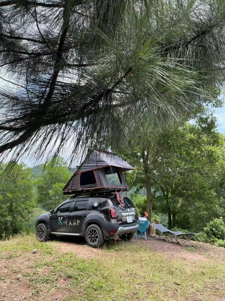 Oxford Fabric 4x4 Offroad Outdoor Camping Universal Clamshell Aluminium Hard Shell Car Roof Top Tent