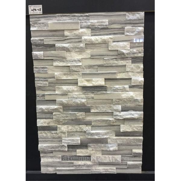 Cloud Gray Marble Stacked Stone Veneer Panels For Decorate Living Room / Study