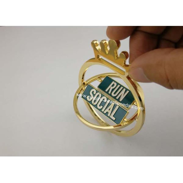 Zinc Alloy Spinning Music Awards Medals With Gold Finishing , GYM Star Honor Medals