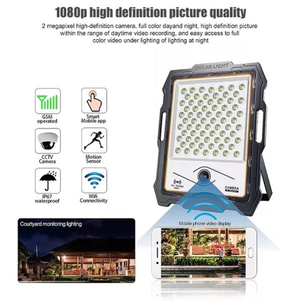 Adjustable Super Bright Solar Flood Light Outdoor Waterproof Power Panel Led