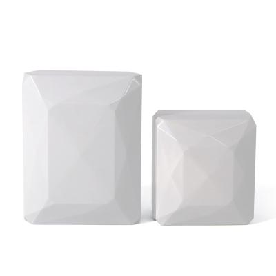 Hanhong Luxury Ring Box Custom Logo PU Plastic White Jewelry Storage Box with LED Light