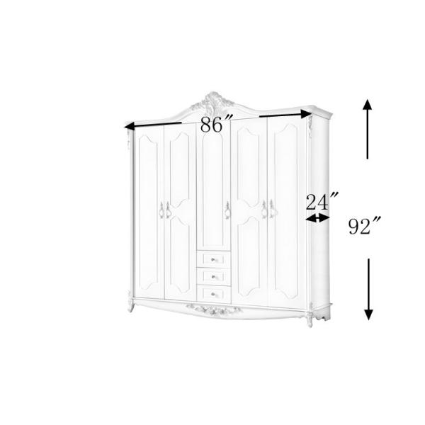 Bad room furniture design, antique solid wood armoire wardrobe 606