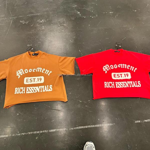 100% coton découpé T-shirt surdimensionné Homme en détresse T-shirt découpé T-shirt découpé