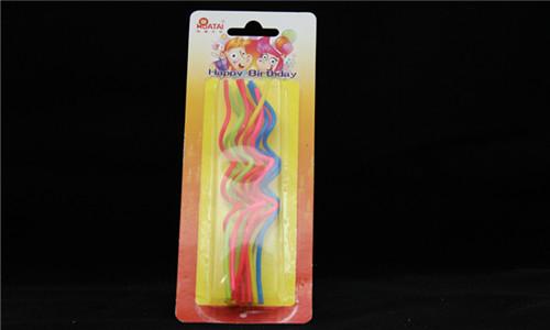 5 Color Wiggle Swirl Birthday Candles No Drip For Birthday / Christmas Gifts