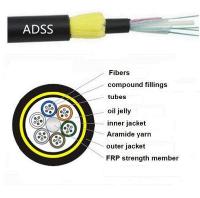 100 mètres enjambent la veste simple optique de PE du câble 32F G652D de fibre d'ADSS