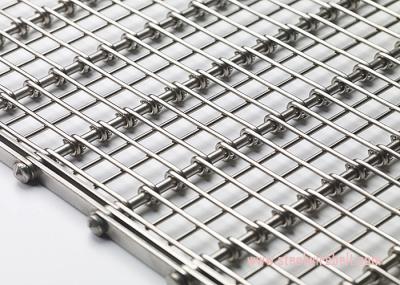 Heavy Duty Flex Wire Mesh Conveyor Belt Eye Shape Heat Resistant For Cooling
