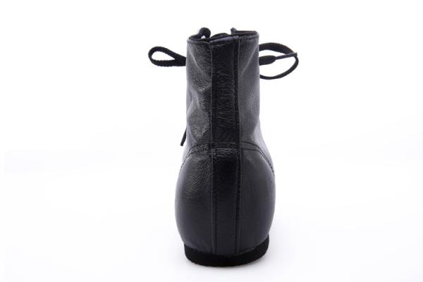 Adult and child pig leather black jazz dance boots
