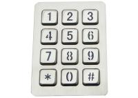 3X4 Matrix Backlit Metal Keypad Liquid Proof 20mA With 12 Backlit Keys