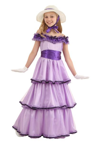 Deluxe Southern Belle Cute Halloween Costumes , Historical Childrens Fancy Dress