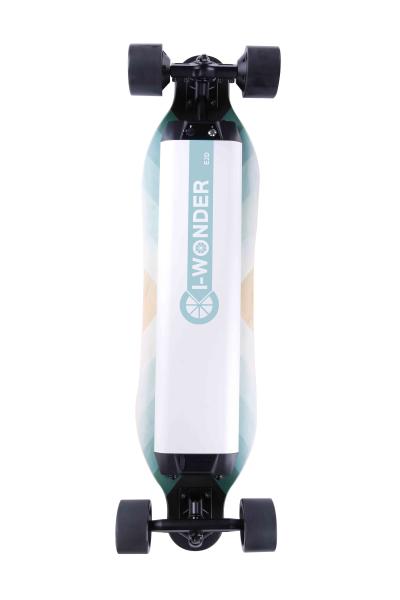 Led light I-Wonder  electric skateboard SK-E2 dual hub motors in-wheel  electric longboard