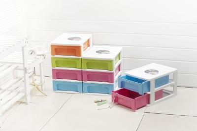 Multilayer 2 3 4 Two Three Drawer Plastic Drawer Organizer Cabinet