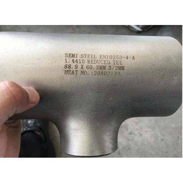 En 10253-4-3 Super Duplex Pipe Fittings Steel Red Tee 88.9*60.3mm