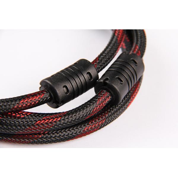 Red and black Wire Audio Link Cable , HDMI Cable 1080P HD line OD 7.3mm