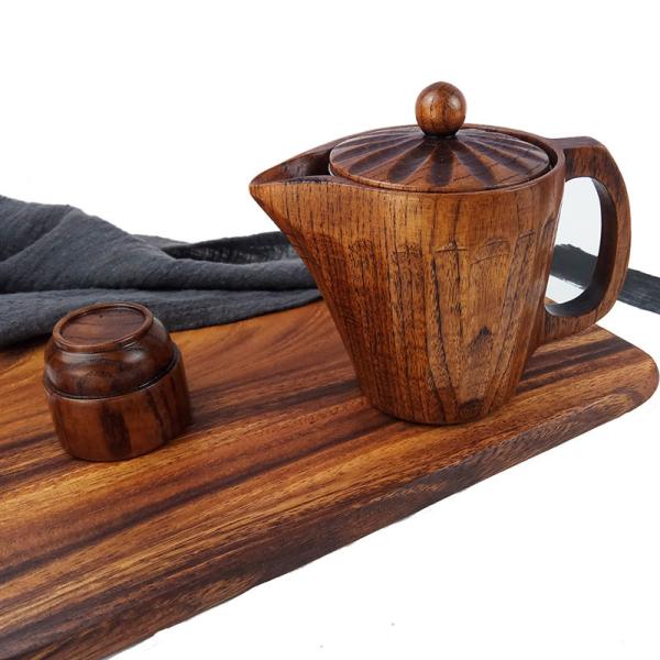 Multifunctional Wooden Drinking Cups , Handmade Wooden Cups Carefully Crafted