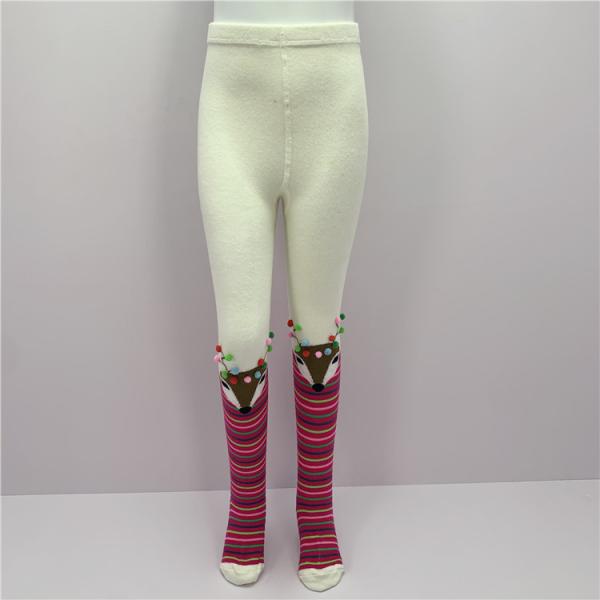 70% Combed Cotton 28% Polyester 2% Spandex Custom Printing Girls Cute Tights for Children
