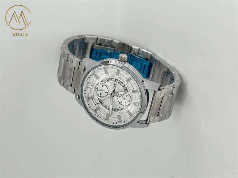 Miler Stainless Steel Quartz Watch for Women 30m Waterproof Golden Dial