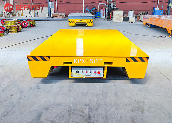 Long Distance Electrical Rail Transfer Cart Variable Speed Q235 Material