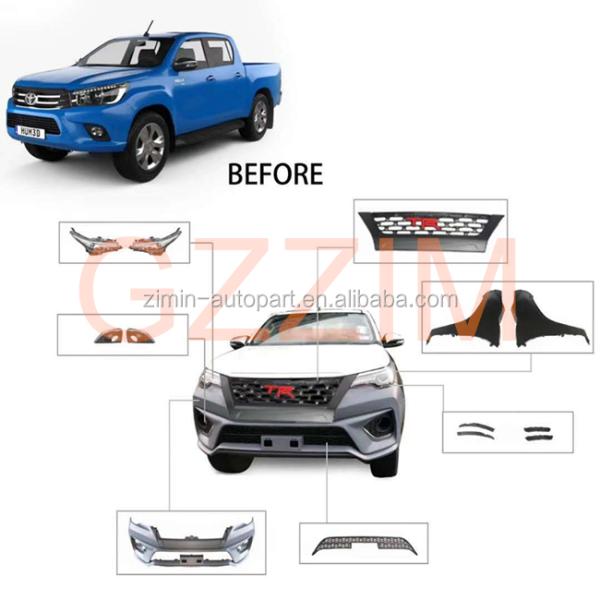 Car Body Kit Toyota Hilux Revo 2016 To Hilux Rocco 2018 Car Light Grille Bumper