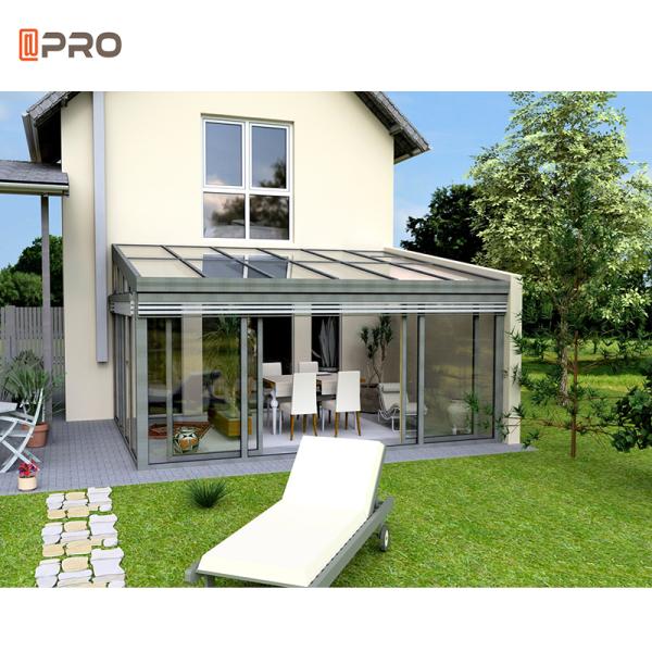 Casa pré-fabricada de vidro crescente interna do quadro de alumínio construção do exterior da sala de 4 estações