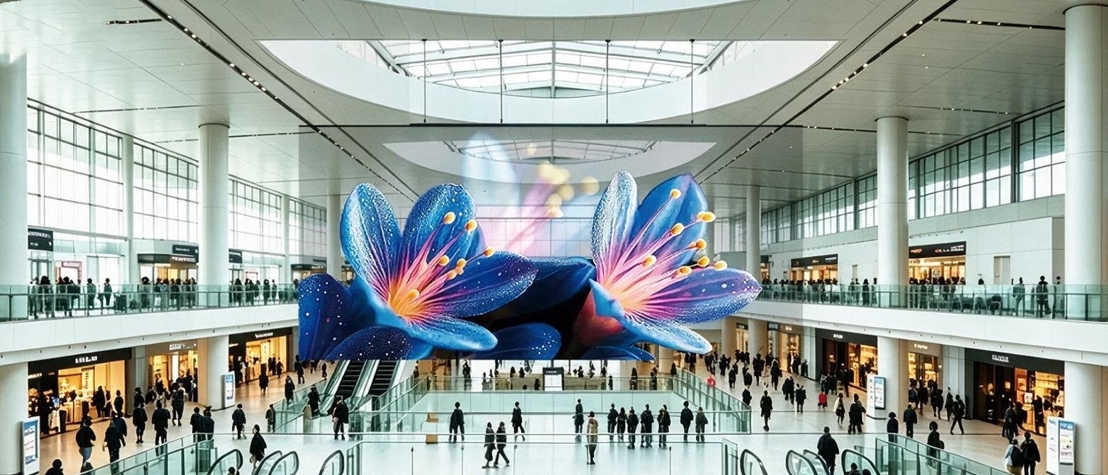 3D Double Sided Transparent LED Display Screen Seamless Spatial Integration