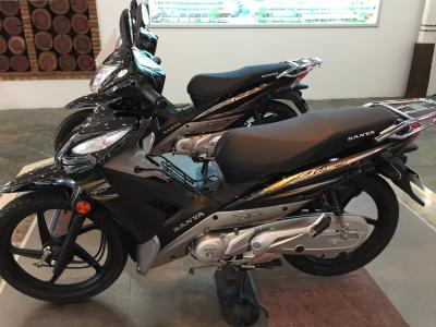 110CC EngineGas Powered Motorcycle , Sanya Bike Elastic Seat LED Spotlight