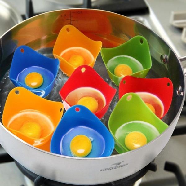 factory price 018 egg poacher as seen on tv 2018 holder Silicone Boiled Egg Cooker