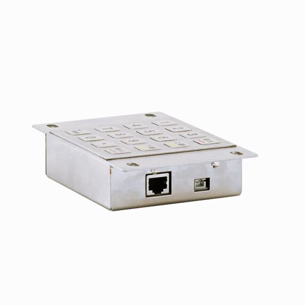 IP65 SS304 ATM Pin Pad Зашифрованная металлическая клавиатура 16 клавиш с индивидуальным дизайном