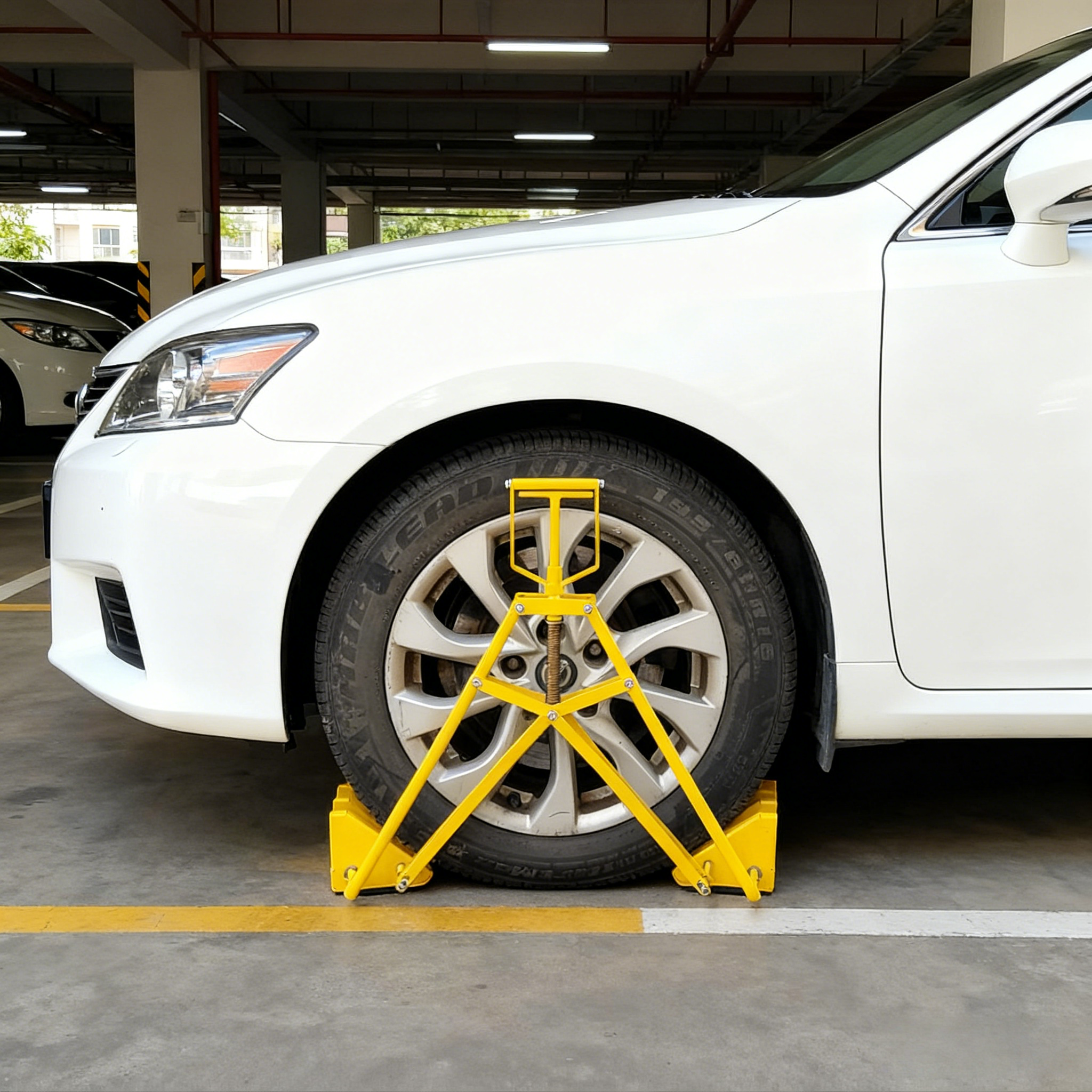 Aluminum Traffic Yellow 151*218*816mm Anti Theft Lock