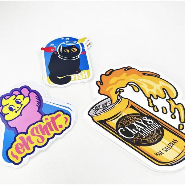 Waterproof Die Cut Vinyl Stickers CMYK Color Printing Custom Brand Logo